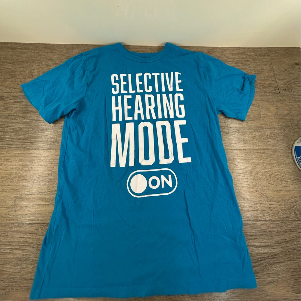 Place Teal T-Shirt with White Text